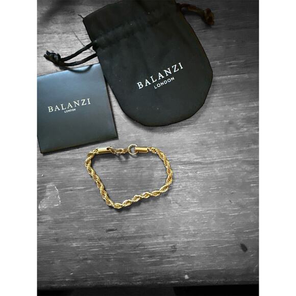 Balanzi Rope Bracelet Gold 5MM - Picture 6 of 7
